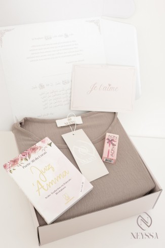 Box cadeau pour femme musulmane abaya longue + Khimar en jazz