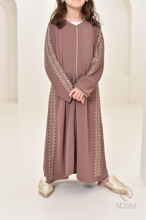 Caftan avec broderies, combo mère fille pour l'Aïd 2024 et autres événements