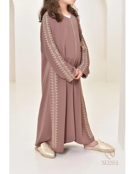 Caftan avec broderies, combo mère fille pour l'Aïd 2024 et autres événements