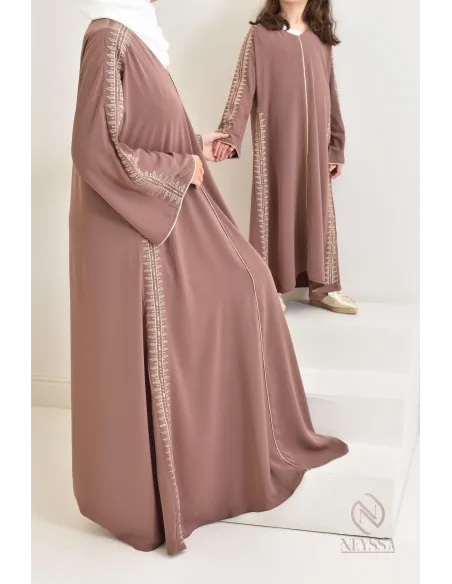 Caftan avec broderies, combo mère fille pour l'Aïd 2024 et autres événements