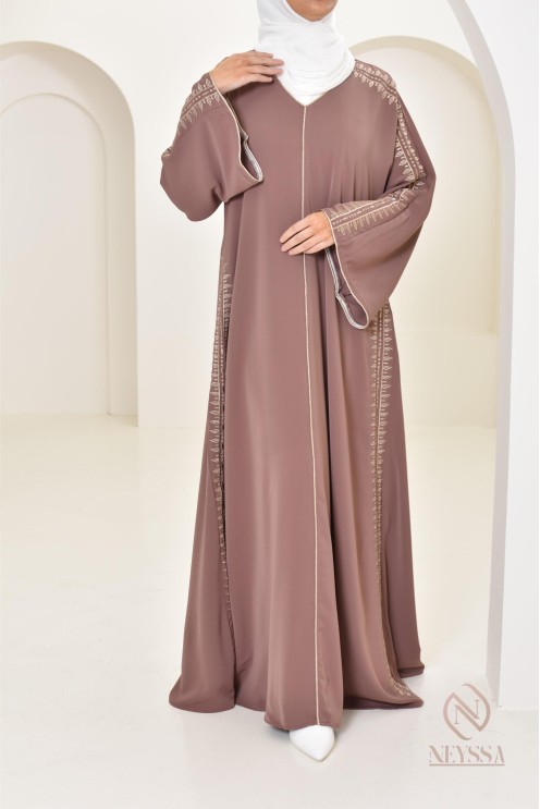 Caftan avec broderies, combo mère fille pour l'Aïd 2024 et autres événements