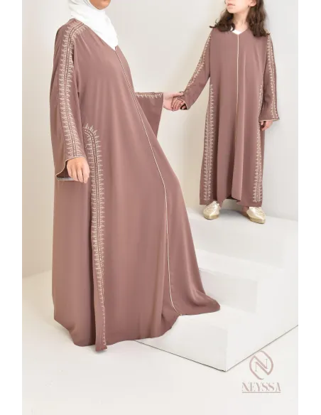Caftan avec broderies, combo mère fille pour l'Aïd 2024 et autres événements