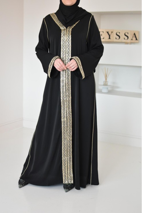 Bestickte Abaya im Kaftan-Stil für Mutter und Tochter, perfekte Kombi für Eid, Geschenkidee.