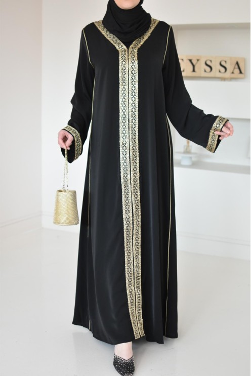 Abaya brodée style caftan pour mère et fille, combo parfait pour l'Aïd, idée cadeau