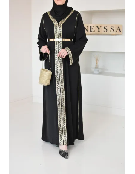 Embroidered caftan style abaya for mother and daughter, perfect combo for Eid, gift idea