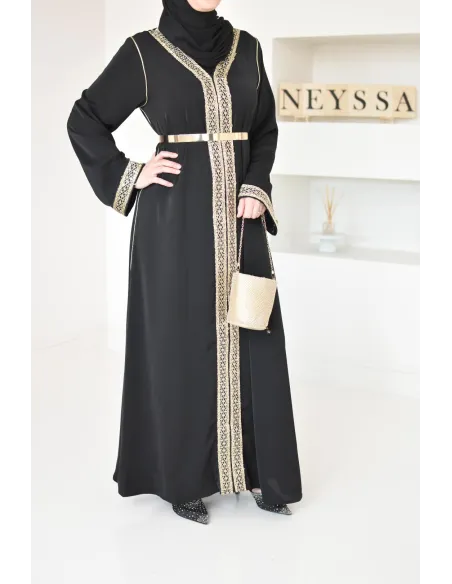 Bestickte Abaya im Kaftan-Stil für Mutter und Tochter, perfekte Kombi für Eid, Geschenkidee.
