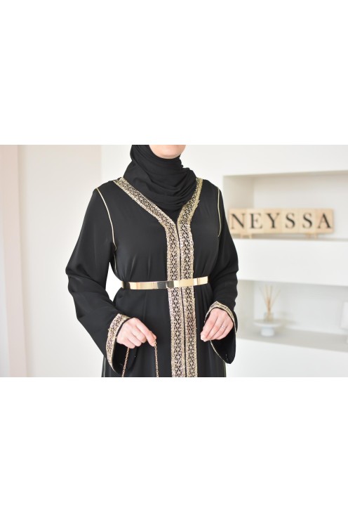 Bestickte Abaya im Kaftan-Stil für Mutter und Tochter, perfekte Kombi für Eid, Geschenkidee.