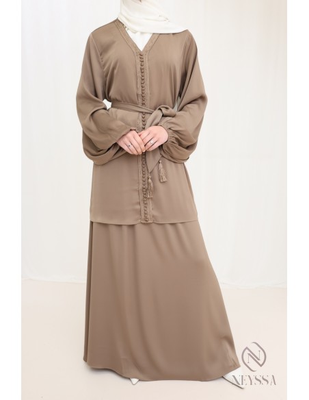 Tunic set with sfifa and long skirt, Eid look idea.
