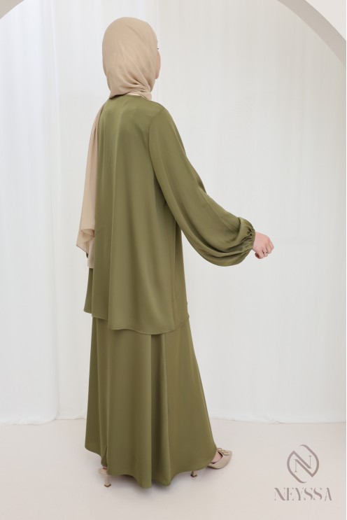 Women's 2-piece set tunic with sfifa and long skirt