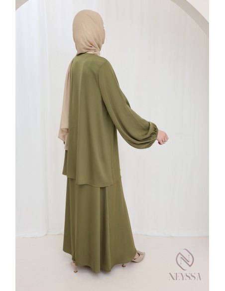 Women's 2-piece set tunic with sfifa and long skirt
