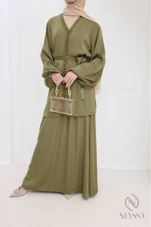 Ensemble 2 pièces pour femme tunique avec sfifa et jupe longue