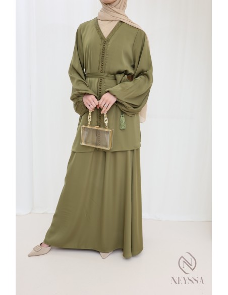 Ensemble 2 pièces pour femme tunique avec sfifa et jupe longue