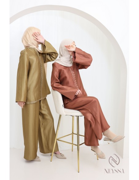 sfifa tunic + pants, caftan style, veiled women's Eid outfit