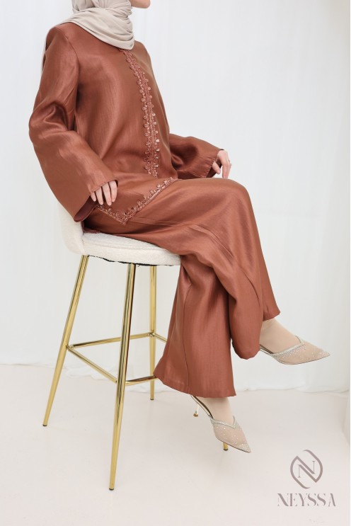 Set aus Sfifa-Tunika + Hose, Eid-Kleidung für verschleierte Frauen