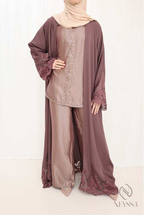 Ensemble 2 pièces femme style caftan, tenue de l'Aïd pour femme