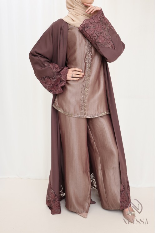 Ensemble 2 pièces femme style caftan, tenue de l'Aïd pour femme