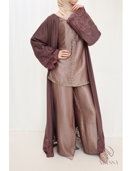 Zweiteiliges Set für Frauen im Kaftan-Stil, Eid-Kleidung für Frauen