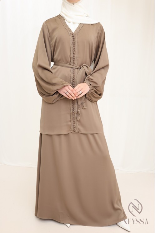 Tunic set with sfifa and long skirt, Eid look idea.