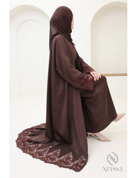 Abaya Dubai für Frauen mit Kimono, Outfit-Idee Luxus Eid
