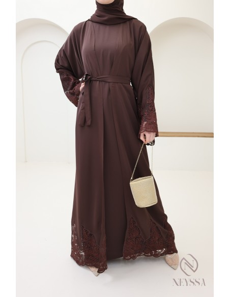 Abaya Dubai für Frauen mit Kimono, Outfit-Idee Luxus Eid