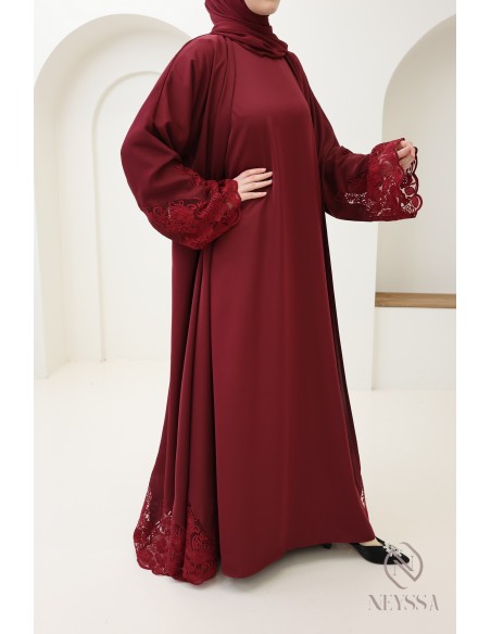 Kimono-Abaya Dubai mit Stickerei, 4-teilige Kombi