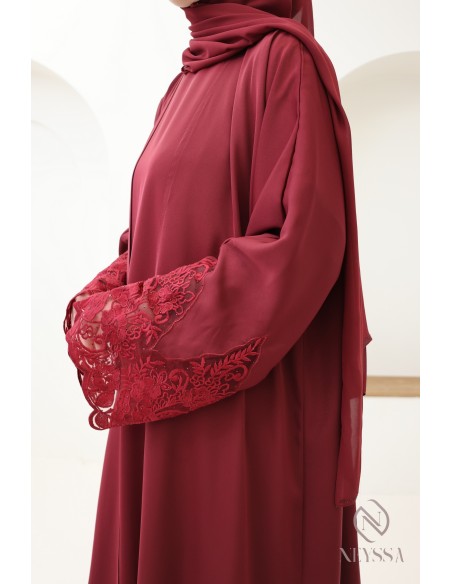 Kimono-Abaya Dubai mit Stickerei, 4-teilige Kombi