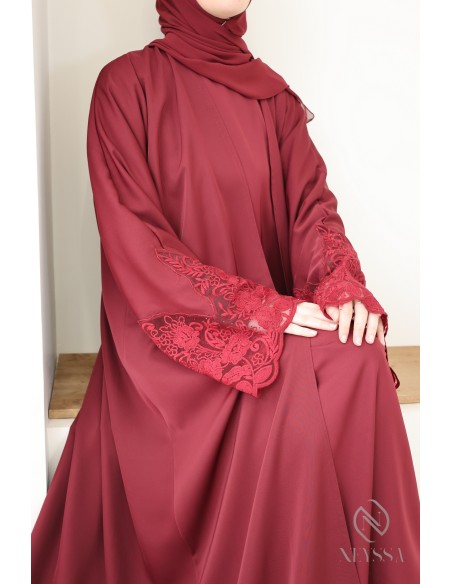 Abaya kimono Dubaï with embroidery, 4-piece combo