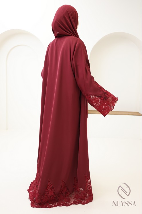 Abaya kimono Dubaï with embroidery, 4-piece combo