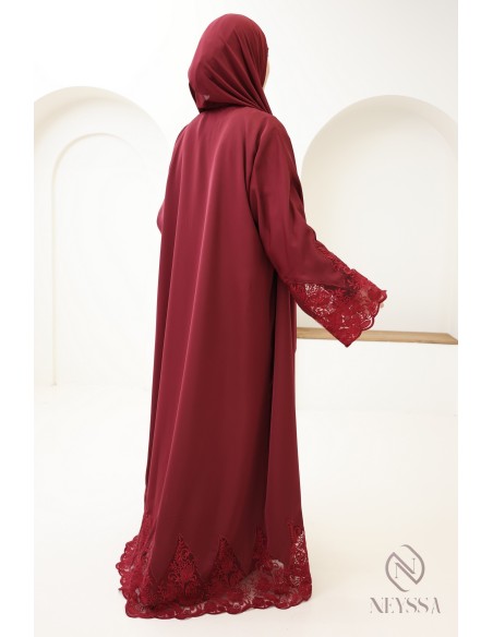 Abaya kimono Dubaï with embroidery, 4-piece combo