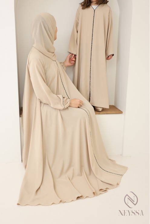 Mutter/Tochter-Kombikleid Abaya Dubai hoher Qualität mit Strasssteinen