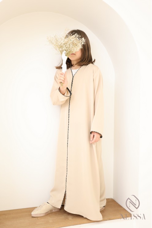 Combo robe mère/fille abaya Dubaï de haute qualité a strass pour l'Aïd