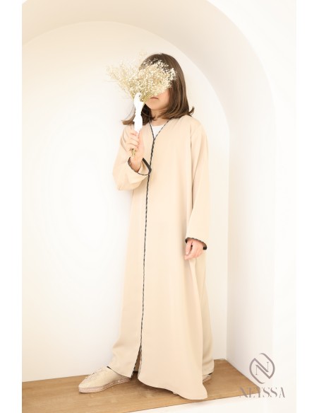 Combo robe mère/fille abaya Dubaï de haute qualité a strass pour l'Aïd