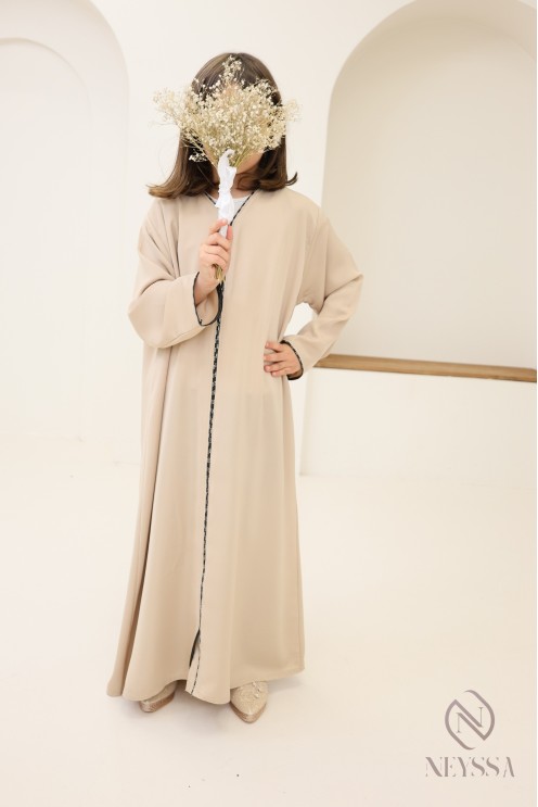 High quality rhinestone Dubai abaya mother/daughter dress combo for Eid