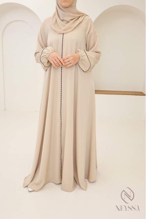 Combo robe mère/fille abaya Dubaï de haute qualité a strass pour l'Aïd