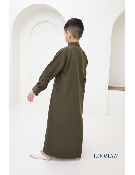 Saudi-arabischer Qamis mit langen Ärmeln für Kinder