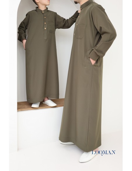 Long-sleeved Saudi qamis for kids, Eid outfit idea