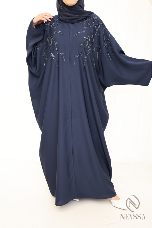 Abaya Dubai Luxus Neyssa Konfektion, mit gestickten Perlen.