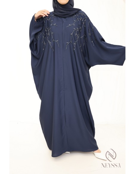 Abaya Dubai Luxus Neyssa Konfektion, mit gestickten Perlen.