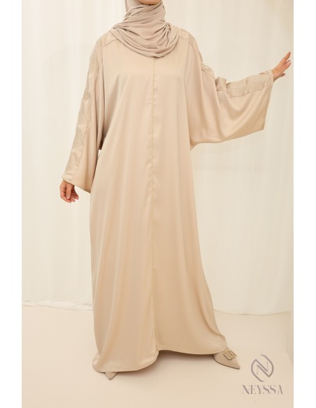 Abaya longue pour femme musulmane brodée, tenue de  l'Aïd