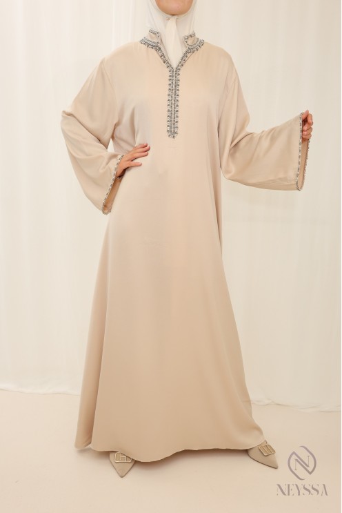 Abaya longue avec sfifa pour femme hijabi tendance pour femme