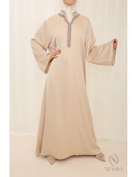 Abaya longue avec sfifa pour femme hijabi tendance pour femme