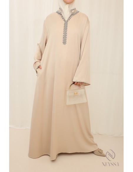 Abaya longue avec sfifa pour femme hijabi tendance pour femme