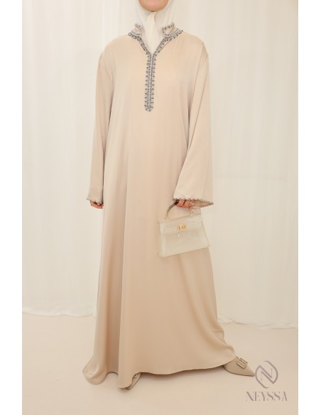 Abaya longue avec sfifa pour femme hijabi tendance pour femme