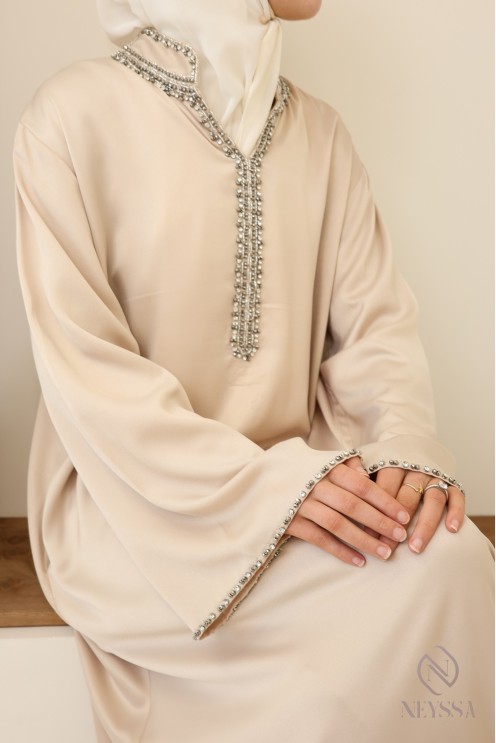 Abaya longue avec sfifa pour femme hijabi tendance pour femme