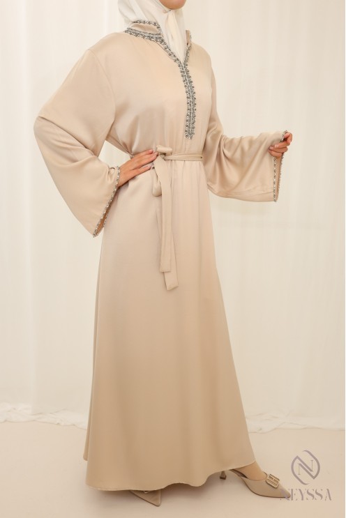 Abaya longue avec sfifa pour femme hijabi tendance pour femme