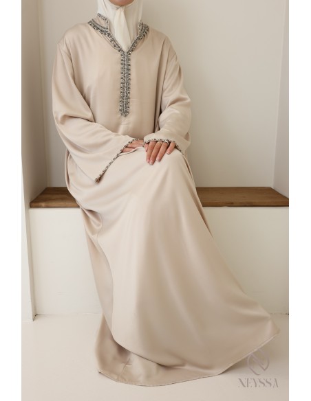 Abaya longue avec sfifa pour femme hijabi tendance pour femme
