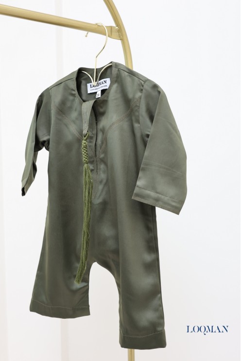 Emiratischer Baby-Qamis, weiß, Babykleidung für den Eid, Jungen