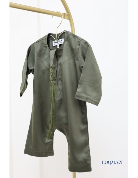 Emiratischer Baby-Qamis, weiß, Babykleidung für den Eid, Jungen