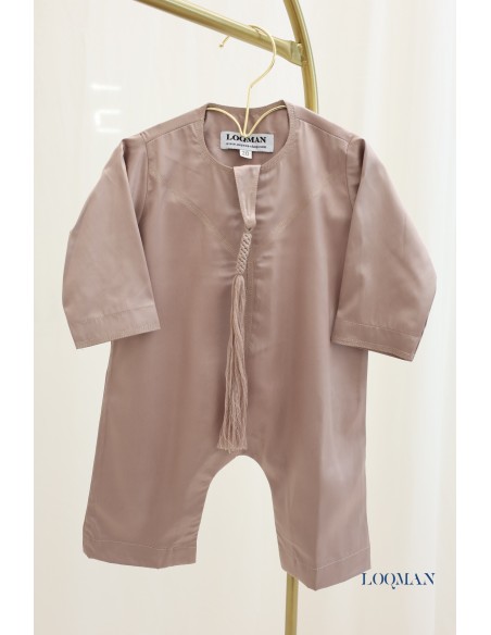 Qamis Bébé Émirati nude, tissu coréen, idée de look enfant Aïd