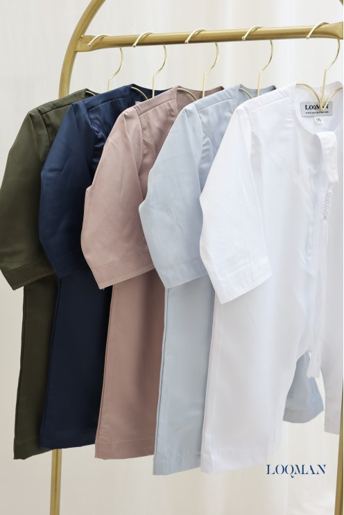 Qamis Émirati bleu pour bébé : 3 mois à 12 mois, tenue Aïd garçon